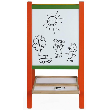 Tableau blanc et bois noir avec accessoires de jeu et d'apprentissage - ColorBaby