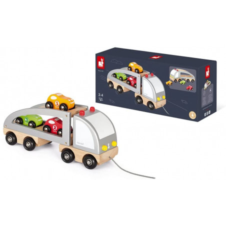 Camion multi bolides Bois -  Janod - J05603