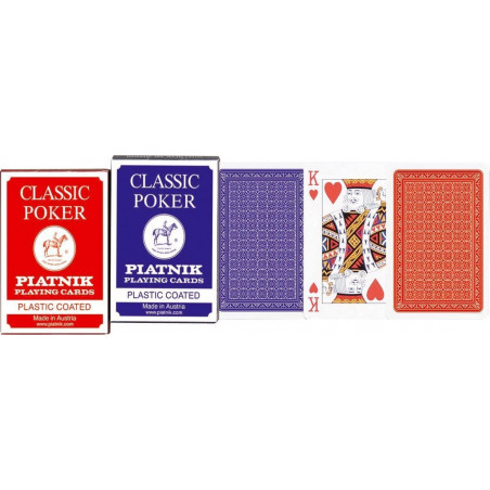 Cartes plastifiées Piatnik Classic Poker: 55 Cartes