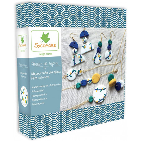 Kit pour créer des Bijoux-Pâte polymère -SYCOMORE-ADB001 Atelier