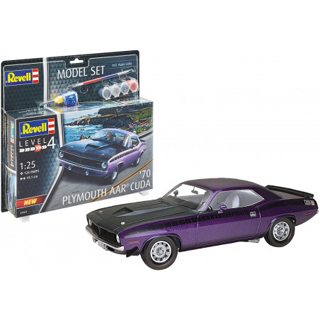 PLYMOUTH 1970 AAR CUDA - Revell Model Set 67664 Maquette de Voiture à Construire