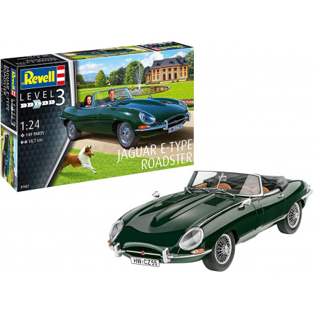 Jaguar Type E Roadster Maquette, 07687, à Peindre - Revell-07687