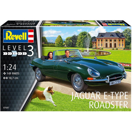 Jaguar Type E Roadster Maquette, 07687, à Peindre - Revell-07687