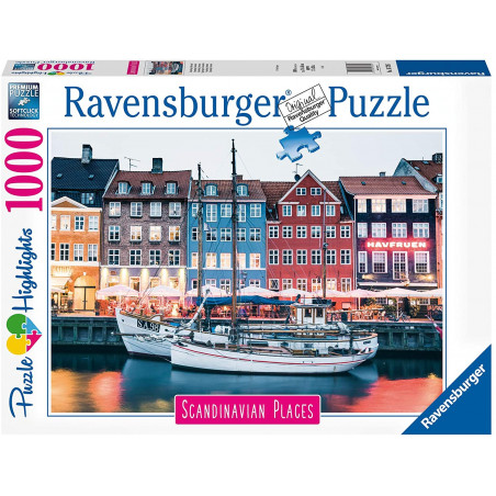 Copenhague, Danemark (Puzzle Highlights)  -  Ravensburger - Puzzle Adulte - Puzzle 1000 p