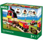 Circuit de la ferme - Coffret complet de 20 pièces avec grue aimantée et animaux - Brio World - 33719 Circuit de la ferme - Coffret complet de 20 pièces avec grue aimantée et animaux - Brio World - 33719