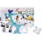 Puzzle Tactile Enfant la Vie sur la Banquise 20 Pièces dont 7 Texturées - Janod