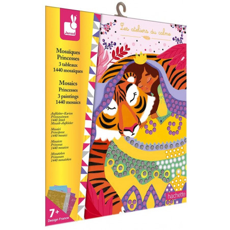 Pochette Mosaïques Princesses -  Janod - les Ateliers du Calme - Kit Loisir Créatif Enfant