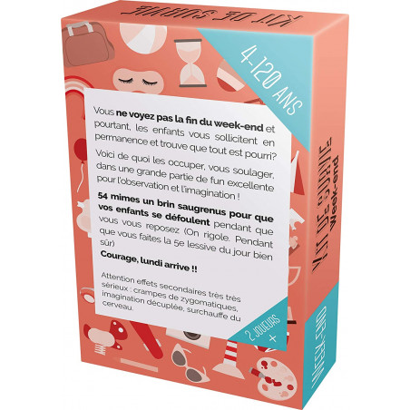 Parent épuisé Kit de survie : Week-end sans fin | Jeu de société | À partir de 4 ans | 2 joueurs