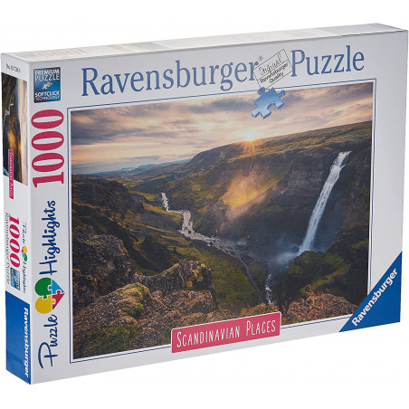La cascade Háifoss, Islande - Ravensburger - Puzzle Adulte - Puzzle 1000 p