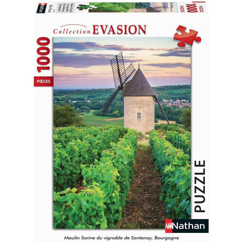 Moulin Sorine du vignoble de Santenay - Nathan - Puzzle Adulte - Puzzle N 1000 p