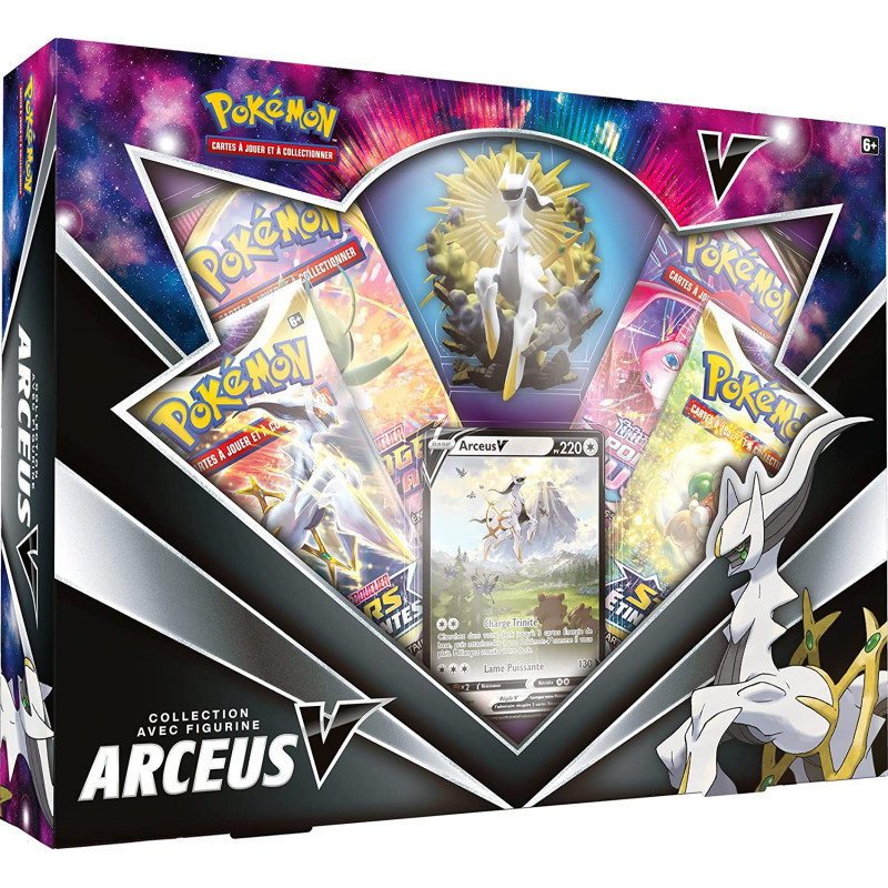 Pokémon : Coffret Arceus-V (4 boosters) Avril 22 | Cartes à Collectionner | Age : 6+ | 1 Joueur +