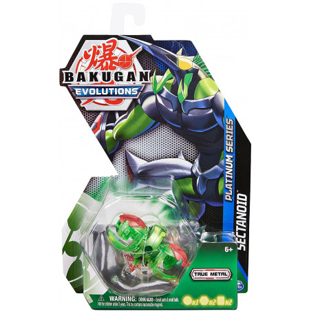 BAKUGAN EVOLUTIONS - PACK 1 BAKUGAN DIE-CAST SAISON 4 - 1 Bille Bakugan en Métal Avec 2 BakuCores Et 2 Cartes Collection