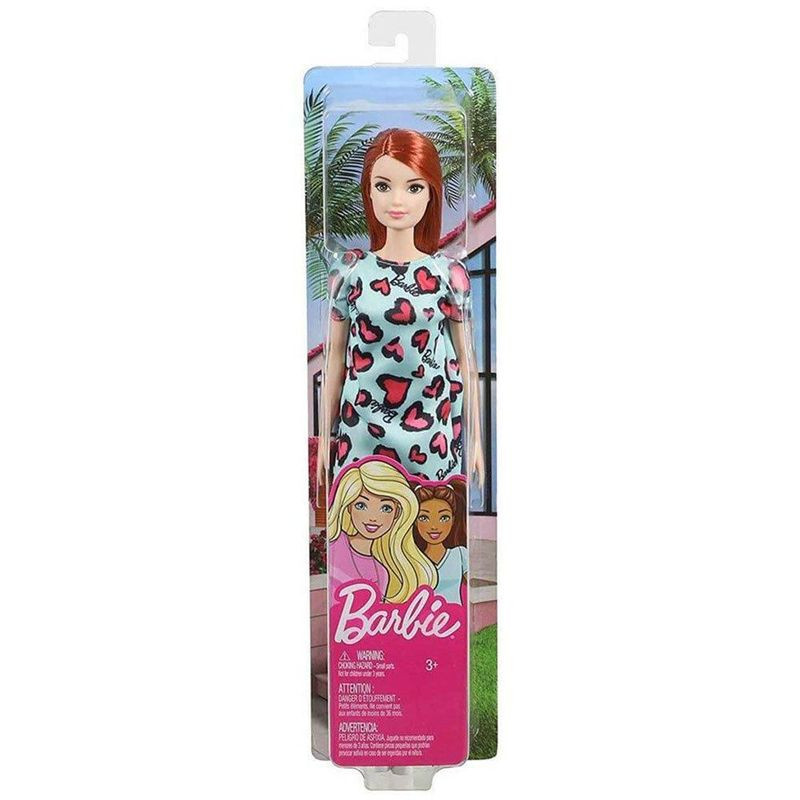 Barbie Poupée Cheveux Rouges Portant ROBE BLEU GHW48